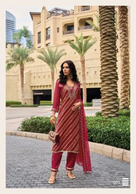 Lady leela by Shimmer pure jacquard embroidered readymade suit catlogue at amaviexpo readymade suit catalogs