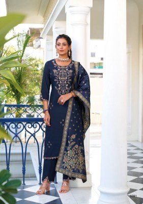 Lady leela by libaas e ishq designer heavy embroidery pure viscose kurti pant and dupatta catalog  at wholesale price kurtis catalogs