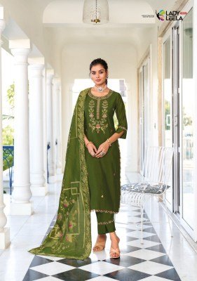 Lady leela by libaas e ishq designer heavy embroidery pure viscose kurti pant and dupatta catalog  at wholesale price kurtis catalogs