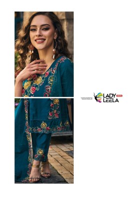 Lady leela by shiddat heavy handwork embroidery kurti pant with designer dupatta at wholesale rate kurtis catalogs