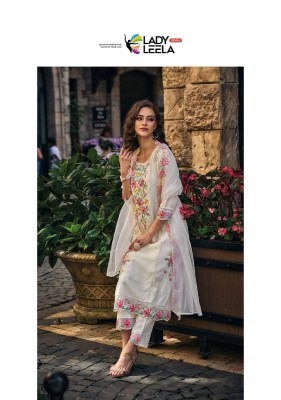 Lady leela luanch shiddat Heavy HandworkPure Viscose Fabric Kurti with pant and dupatta catalog at wholesale price readymade suit catalogs