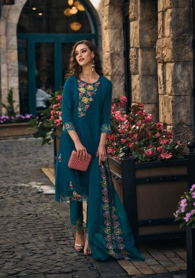 Lady leela luanch shiddat Heavy HandworkPure Viscose Fabric Kurti with pant and dupatta catalog at wholesale price readymade suit catalogs