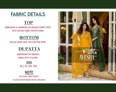 Lady leela present Ayesha embroidered readymade suit catalogue at low rate readymade suit catalogs