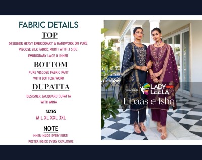 Lady leela presenting libaas e ishq heavy embroidered designer readymade suit catalog at wholesale price readymade suit catalogs