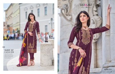 Lajjo by Lily and lali Exclusive handwork kurti pant and dupatta catalogue at amaviexpo readymade suit catalogs