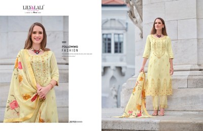 Lajjo by Lily and lali Exclusive handwork kurti pant and dupatta catalogue at amaviexpo readymade suit catalogs