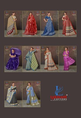 Lakhani Bagru Pari Vol 4 Pure Cotton Printed Saree with Matching Blouse  Comfortable Elegant Wholesale sarees catalogs