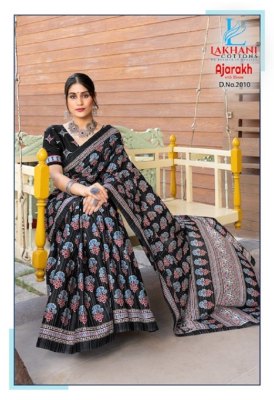 Lakhani by Ajarakh Vol 2  pure Cotton Ajarakh Saree catalogue at wholesale price sarees catalogs