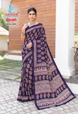Lakhani by Ajarakh Vol 2  pure Cotton Ajarakh Saree catalogue at wholesale price sarees catalogs