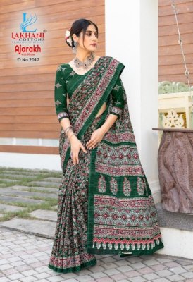 Lakhani by Ajarakh Vol 2  pure Cotton Ajarakh Saree catalogue at wholesale price sarees catalogs