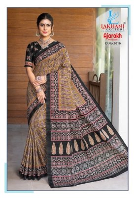 Lakhani by Ajarakh Vol 2  pure Cotton Ajarakh Saree catalogue at wholesale price sarees catalogs