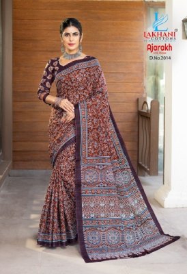 Lakhani by Ajarakh Vol 2  pure Cotton Ajarakh Saree catalogue at wholesale price sarees catalogs
