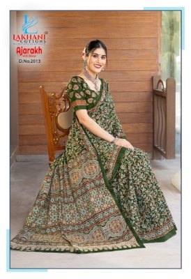 Lakhani by Ajarakh Vol 2  pure Cotton Ajarakh Saree catalogue at wholesale price sarees catalogs