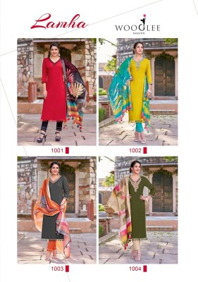 Lamha by Wooglee reyon hand embroidered readymade suit catalogue at affordable rate readymade suit catalogs