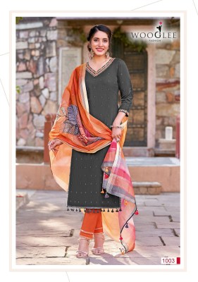 Lamha by Wooglee reyon hand embroidered readymade suit catalogue at affordable rate readymade suit catalogs