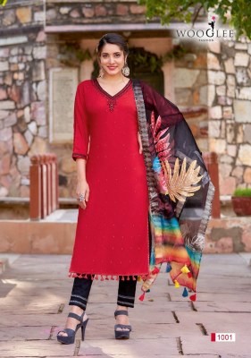 Lamha by Wooglee reyon hand embroidered readymade suit catalogue at affordable rate readymade suit catalogs