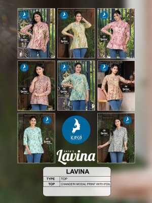 Lavina by Kaya Chanderi modal foil printed western wear catalogue at affordable rate western wear catalogs