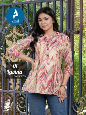 Lavina by Kaya Chanderi modal foil printed western wear catalogue at affordable rate western wear catalogs