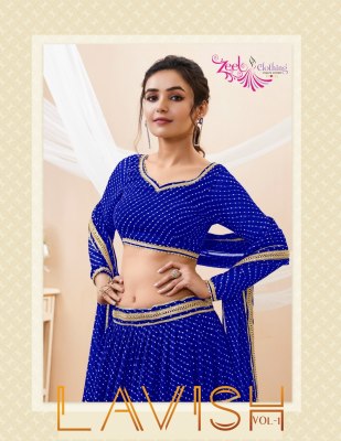 Lavish vol 1 by Zeel Clothing Fancy Georgette Flared lehenga choli catalogue at affordable rate Amavi