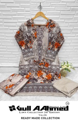 Lawn Vol 26 by Gull Aahmed Karachi Pure Lawn Cotton Printed readymade suit catalogue with low rate readymade suit catalogs