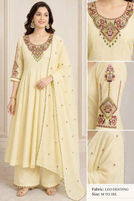 Leo Denting 3-Piece Round Palazzo Set Size wise Combo Set