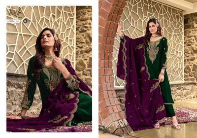 Levisha Apsara Velvet Collection Dress Material 9000 Embroidered Suits Wholesale dress material catalogs