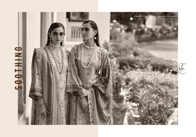 Levisha Madhubala Vol 8 Pakistani Style Lawn Cotton Suit with Embroidered Top, Dyed Cotton Bottom And Mal Mal Printed  Dupatta Wholesale pakistani suit catalogs