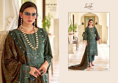 Levisha Madhubala Vol 8 Pakistani Style Lawn Cotton Suit with Embroidered Top, Dyed Cotton Bottom And Mal Mal Printed  Dupatta Wholesale pakistani suit catalogs