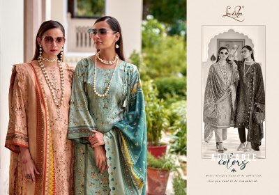 Levisha Madhubala Vol 8 Pakistani Style Lawn Cotton Suit with Embroidered Top, Dyed Cotton Bottom And Mal Mal Printed  Dupatta Wholesale pakistani suit catalogs