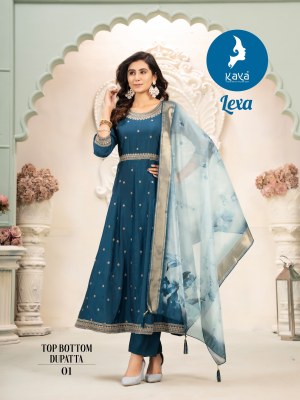 Lexa by Kaya Heavy roman silk designer anarkali suit catalogue at amaviexpo fancy Anarkali suit catalogs