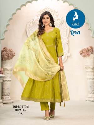 Lexa by Kaya Heavy roman silk designer anarkali suit catalogue at amaviexpo fancy Anarkali suit catalogs