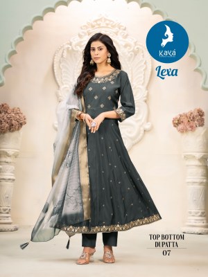 Lexa by Kaya Heavy roman silk designer anarkali suit catalogue at amaviexpo fancy Anarkali suit catalogs