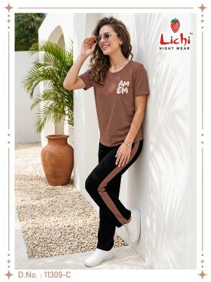 Lichi Premium Cotton Hojiyari Ladies Night Suit night wear catalogs