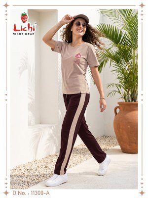 Lichi Premium Cotton Hojiyari Ladies Night Suit night wear catalogs