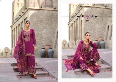 Lily And Lali Chandni Collection Handworked Fancy Chinnon Silk Top with Exclusive Sleeve Embroidery  Embroidered Bottom And Printed Embellished Dupatt kurtis catalogs