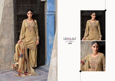 Lily And Lali Chandni Collection Handworked Fancy Chinnon Silk Top with Exclusive Sleeve Embroidery  Embroidered Bottom And Printed Embellished Dupatt kurtis catalogs