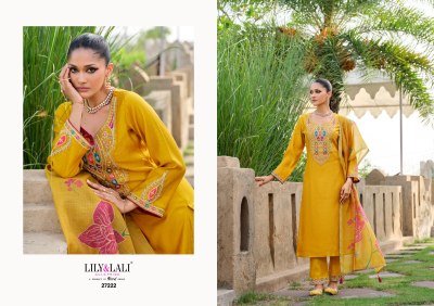 Lily And Lali Deepika Premium Festive Silk Ensemble Handworked Top, Fancy Bottom And Floral Dupatta Wholesale kurtis catalogs