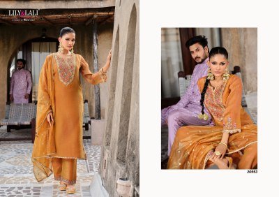 Lily And Lali Dilbar Top Set Handcrafted Fancy Simmer Silk with Exclusive Sleeve And Lace Bottom  Embroidered Net Dupatta with Tassels Wholesale kurtis catalogs