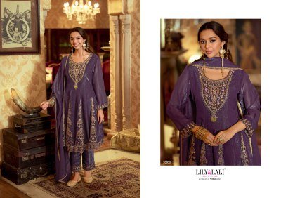 Lily And Lali Gulnar Collection Fancy Silk Kurti with Cutwork Net Dupatta readymade suit catalogs