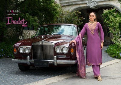 Lily And Lali Ibadat Premium Viscose Silk Embellished Suit with Pocket Pants And Dupatta Wholesale  kurtis catalogs