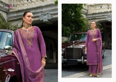 Lily And Lali Ibadat Premium Viscose Silk Embellished Suit with Pocket Pants And Dupatta Wholesale  kurtis catalogs