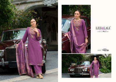 Lily And Lali Ibadat Premium Viscose Silk Embellished Suit with Pocket Pants And Dupatta Wholesale  kurtis catalogs