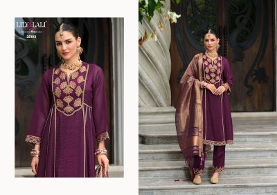 Lily And Lali Karwa Anarkali 2025 Exclusive Embroidered Silk Suit with Handwork Kali Design  And Fancy Dupatta Wholesale Collection kurtis catalogs