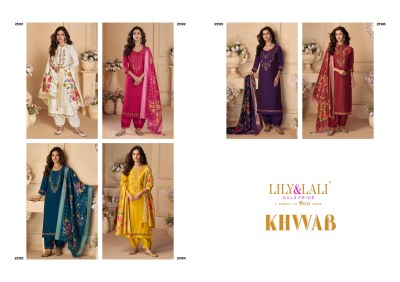 Lily And Lali Khwab Premium Collection Kurti Pant Dupatta Set Collection  readymade suit catalogs