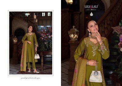Lily And Lali Malkana Embroidered A Line Kurti Set Viscose Silk Kurti with Cotton Lining And Pocket  Embroidered Pant  Fancy Printed Dupatta with Tass kurtis catalogs