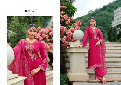 Lily And Lali Mehzabeen Designer Kurti Set Heavy Handwork on Pure Viscose Gaji Silk with Plazzo And  Organza Dupatta Wholesale kurtis catalogs