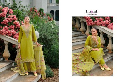 Lily And Lali Mehzabeen Designer Kurti Set Heavy Handwork on Pure Viscose Gaji Silk with Plazzo And  Organza Dupatta Wholesale kurtis catalogs