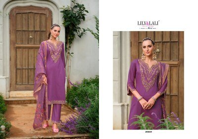 Lily And Lali Mehzabeen Designer Kurti Set Heavy Handwork on Pure Viscose Gaji Silk with Plazzo And  Organza Dupatta Wholesale kurtis catalogs
