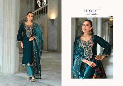Lily And Lali Monica Festival Collection Silk Top And Dupatta Set Wholesale kurtis catalogs