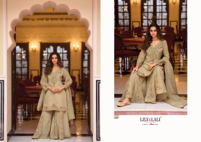 Lily And Lali Ruvikaa Collection Fancy Silk Kurti with Kali Palazzo And Hand Work readymade suit catalogs